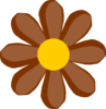 Brown Flower Clip Art